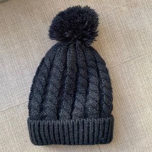 Black Pom Beanie
